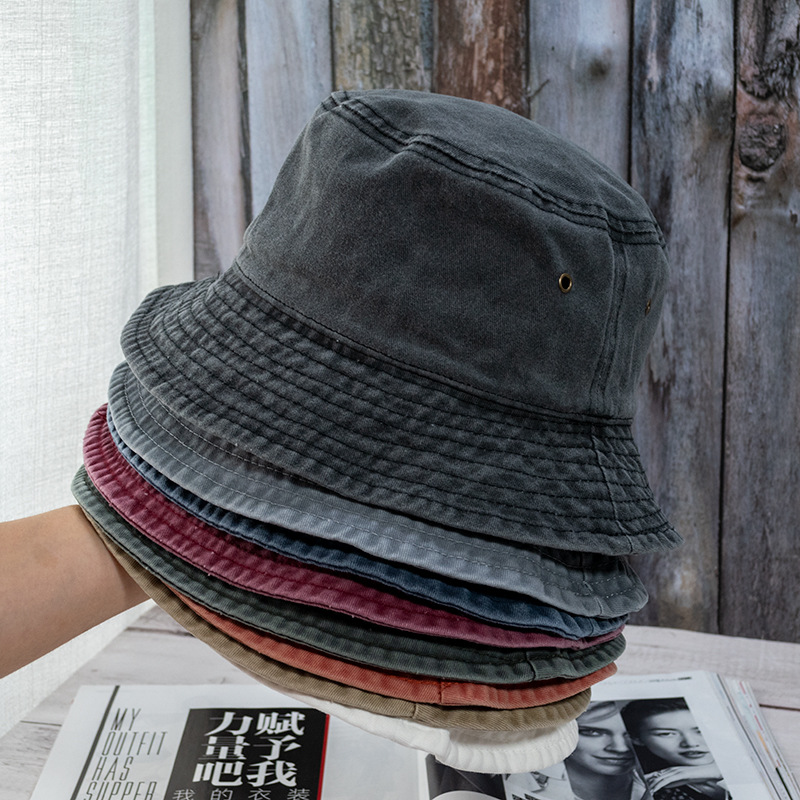 Bucket Hat Embroidered - Yeni Unisex Kova Şapka Moda Yıkanmış