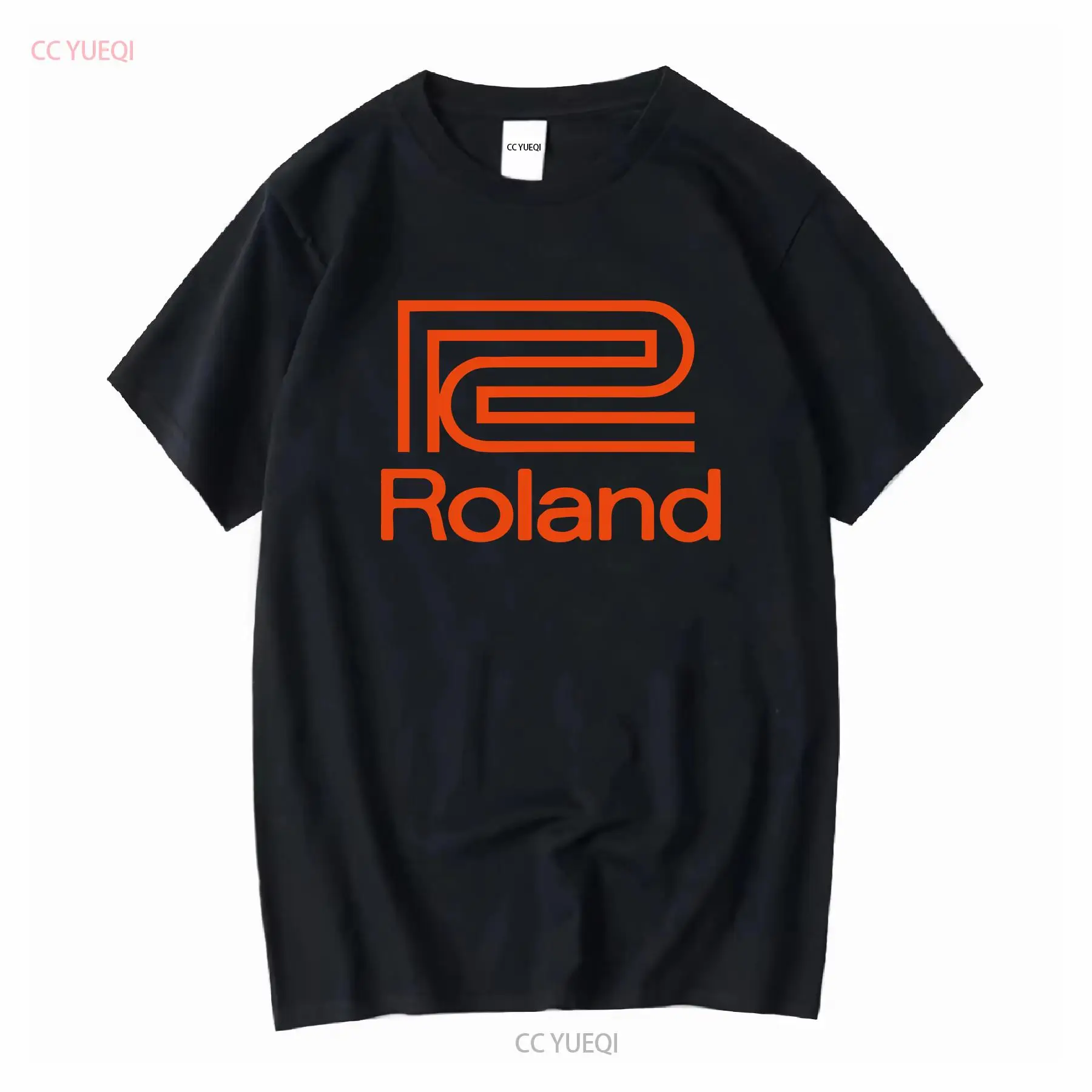 Street Fashion Logo - Roland Synthesizer Logo Retro Tişört uzun
