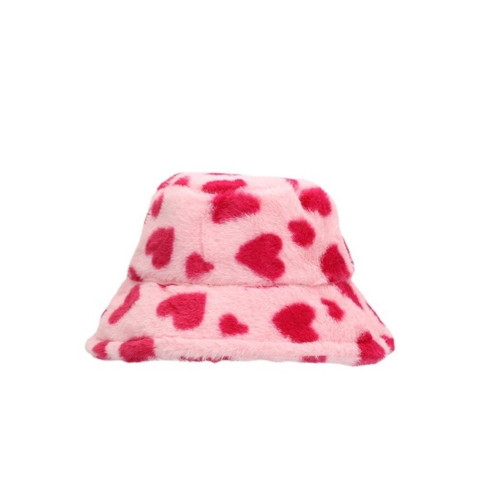 Bucket Hat Embroidered - Sevimli Suni Kürk Balıkçı Şapkası Kalın
