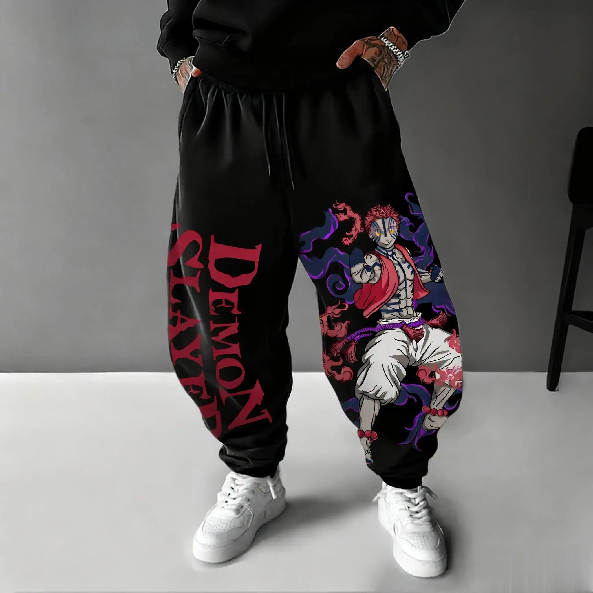Street Fashion Japan - 2026 iblis avcısı Akaza Anime pantolon