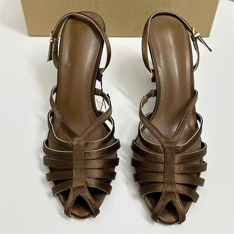 Street Fashion Shoes - Sokak Stili Peep Toe Dar Bant