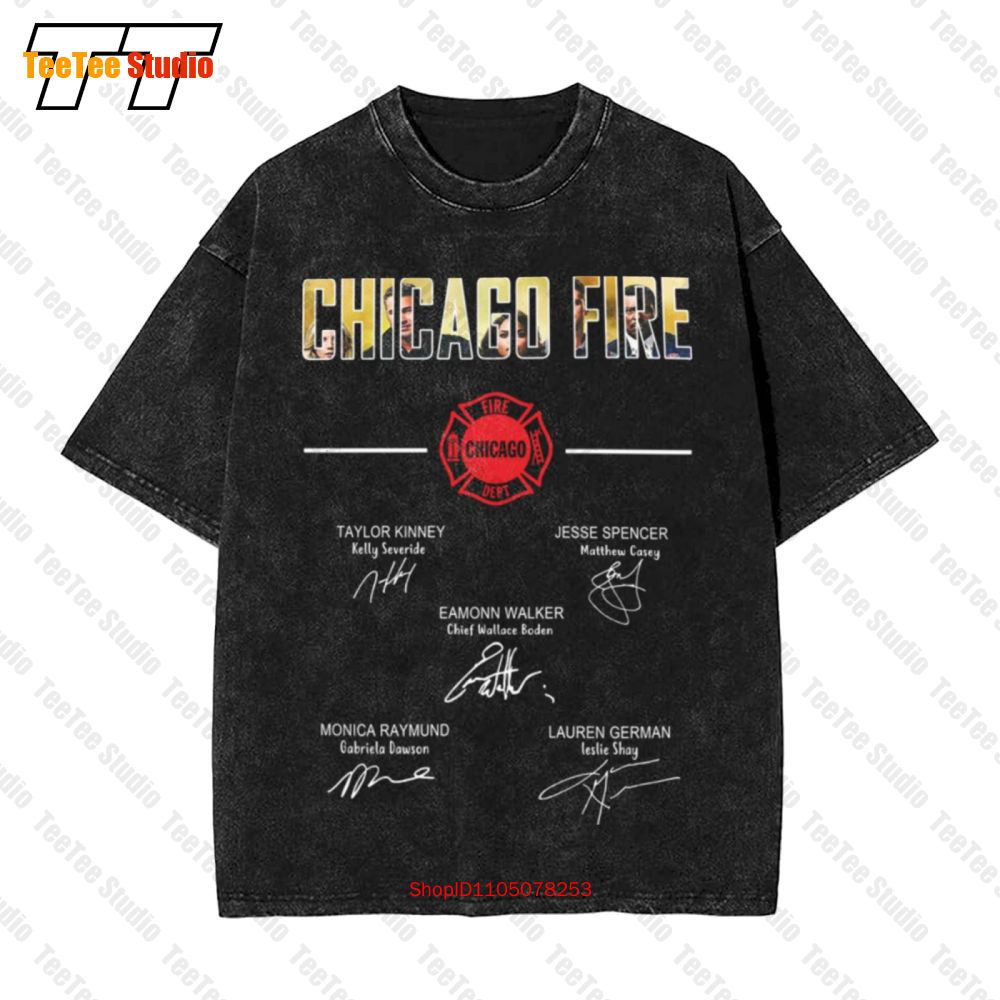 Street Fashion Chicago - Chicago Fire Signatures Film Vintage Büyük
