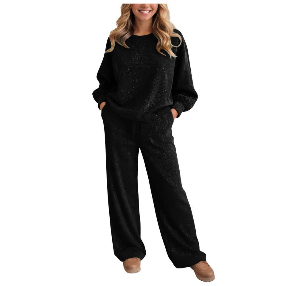 Italy Fashion Street - Kadın Parlak 2 Parça Set Bahar