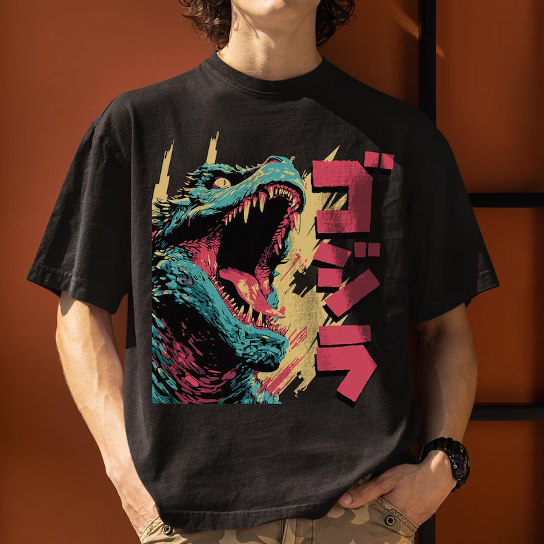 Street Fashion In Japan - Godzilla Gojira Japon Kaiju Film Grafik
