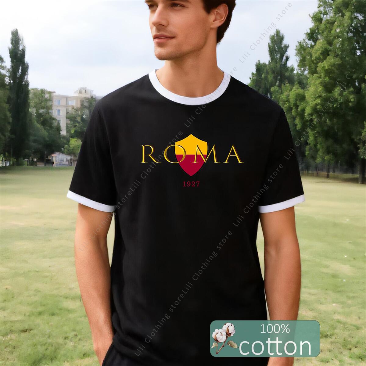 Street Fashion Roma - ROMA Mektup Grafik Baskı erkek T-shirt