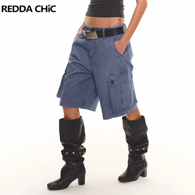 Cargo Pant Wide - REDDACHiC Kadın Kargo Kot Şort Vintage