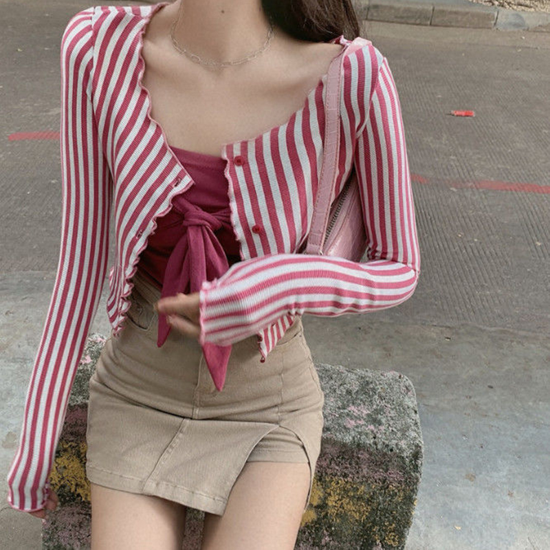 MEXZT Vintage çizgili gömlek k - Street Fashion Korea incelemesi ve fiyatı