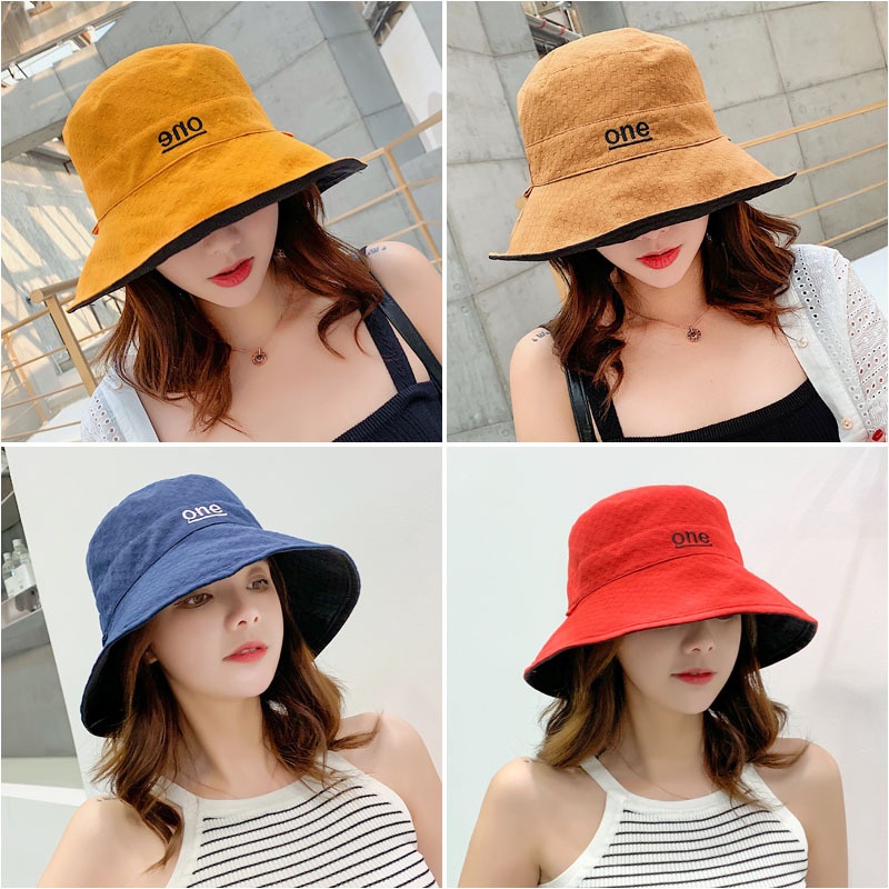 Bayan 'ONE' Harf Nakışlı Çift  - Bucket Hat Embroidered incelemesi ve fiyatı