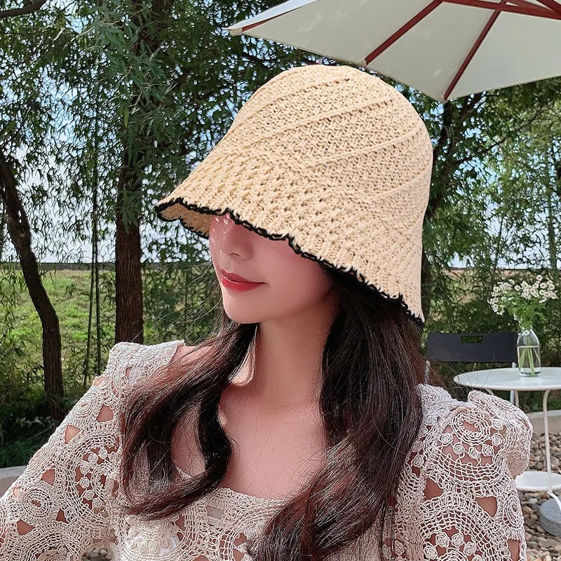 Kenar kadınlar ince kasketleri - Bucket Hat Embroidered incelemesi ve fiyatı
