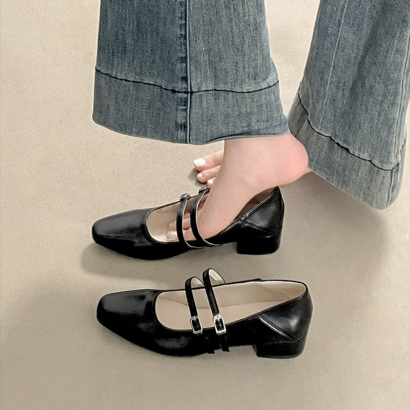 Kare Burunlu Düşük Topuklu Kad - Street Fashion Shoes incelemesi ve fiyatı