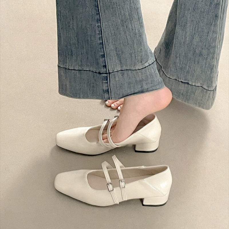 Kare Burunlu Düşük Topuklu Kad - Street Fashion Shoes incelemesi ve fiyatı