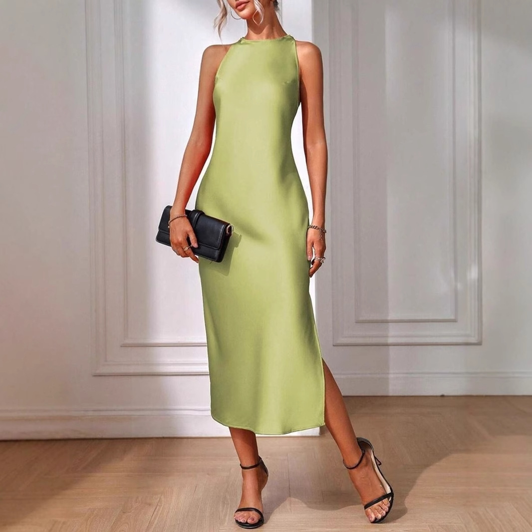 2026 Kadın Zarif Saten Kolsuz  - Italy Fashion Street incelemesi ve fiyatı