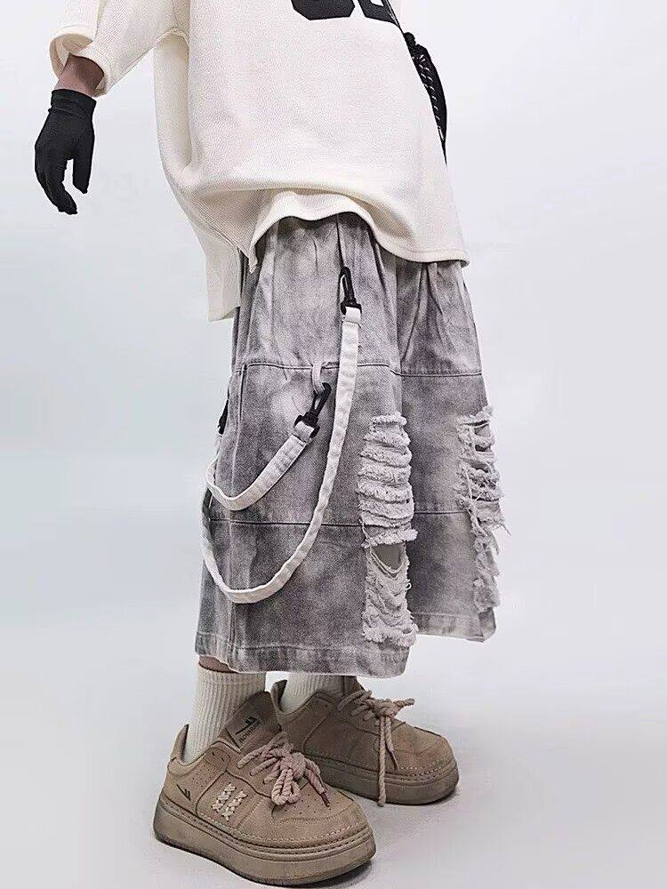 Retro Hip-Hop erkek Yırtık Kot - Street Fashion Hip Hop incelemesi ve fiyatı