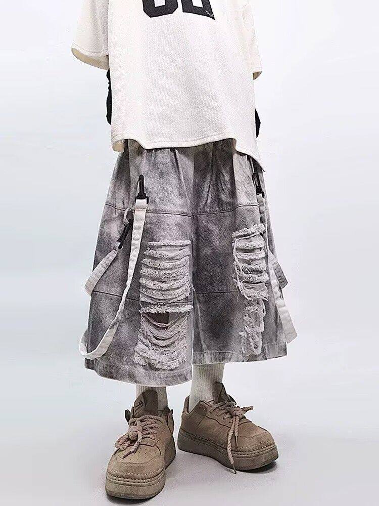 Retro Hip-Hop erkek Yırtık Kot - Street Fashion Hip Hop incelemesi ve fiyatı